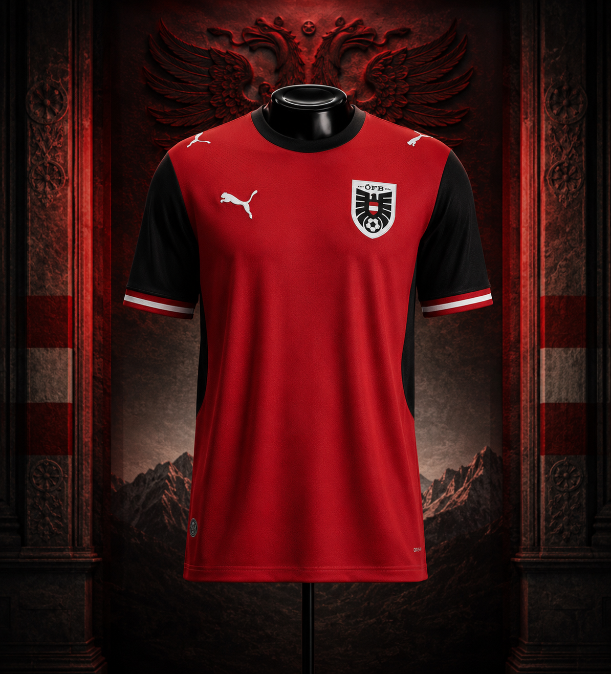 Austria red home jersey 2026